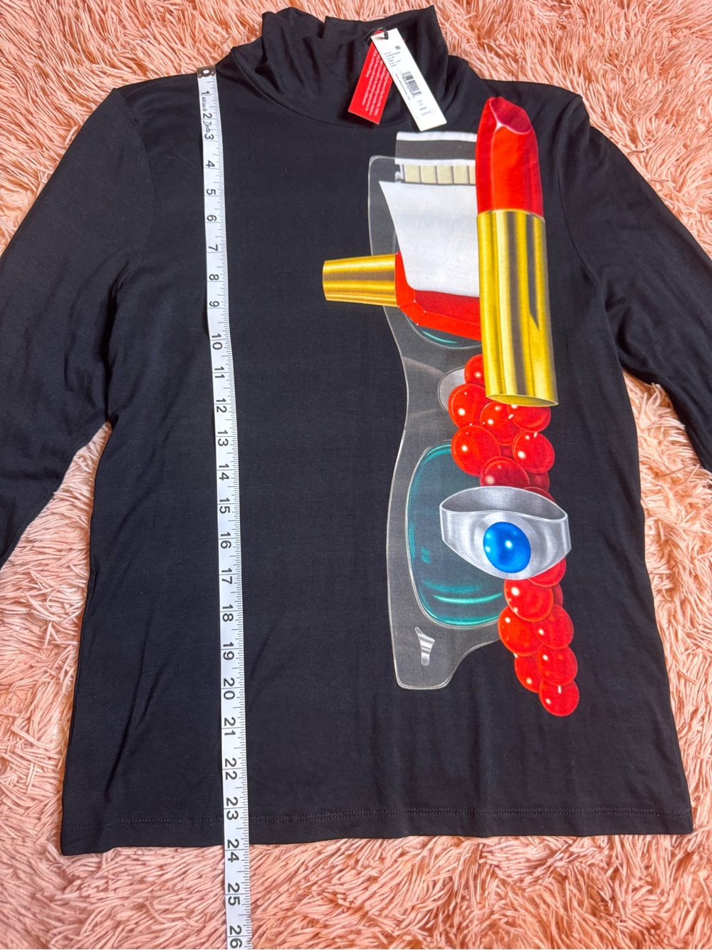 NWT Alice + Olivia X Tom Wesselmann Delaina Long Sleeve Turtleneck Top. Size XL - Picture 13 of 15